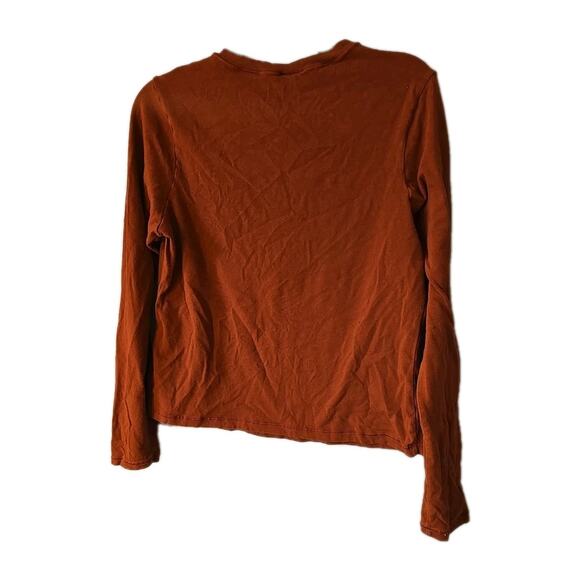 Skims Brown Crew Neck Relaxed Fit Long Sleeve Casual Top Womans Plus Size 2X - Picture 2 of 5